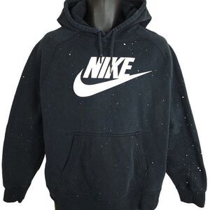 Nike Large Center Swoosh Hoodie Sweatshirt Vintage Y2K 2000s Bleached Mens XL